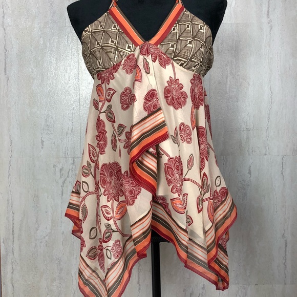 BCBGMaxazria Flowy Halter Top - Picture 3 of 7